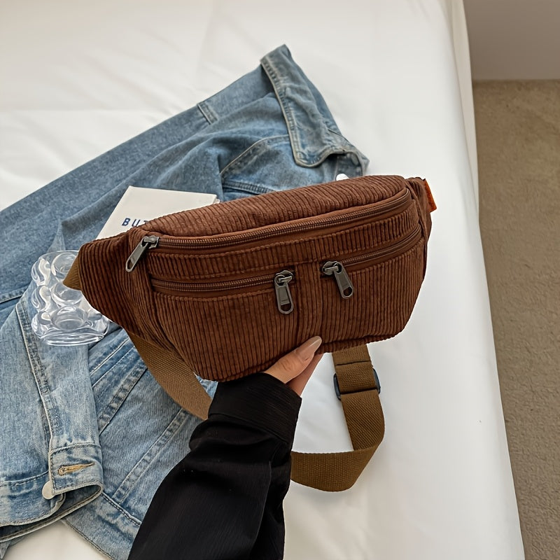 Herren-Gürteltasche & Crossbody-Tasche | Cord & verstellbarer Riemen | Sportlich & funktionell