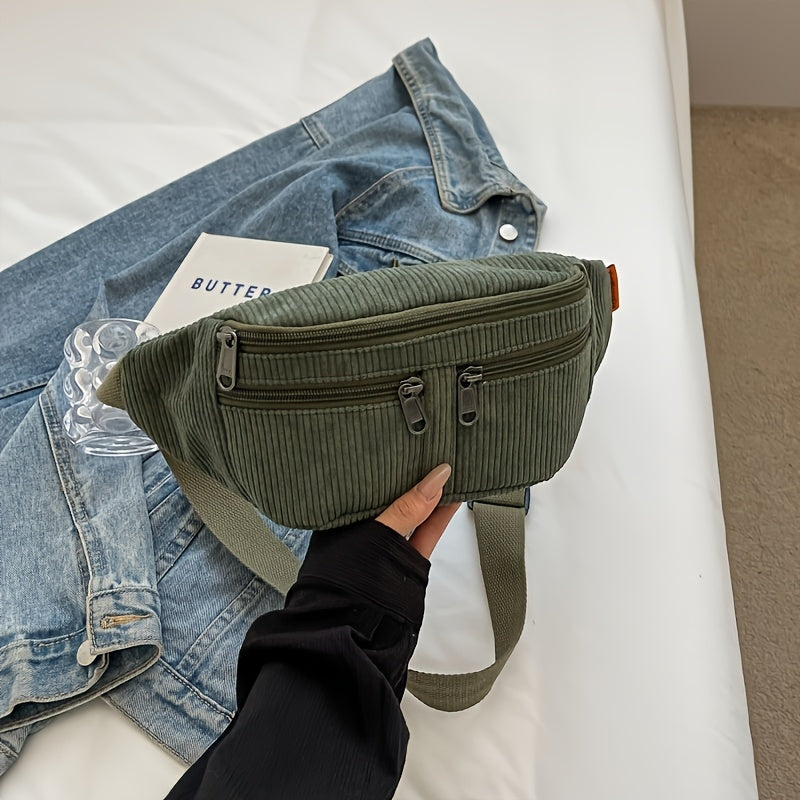 Herren-Gürteltasche & Crossbody-Tasche | Cord & verstellbarer Riemen | Sportlich & funktionell
