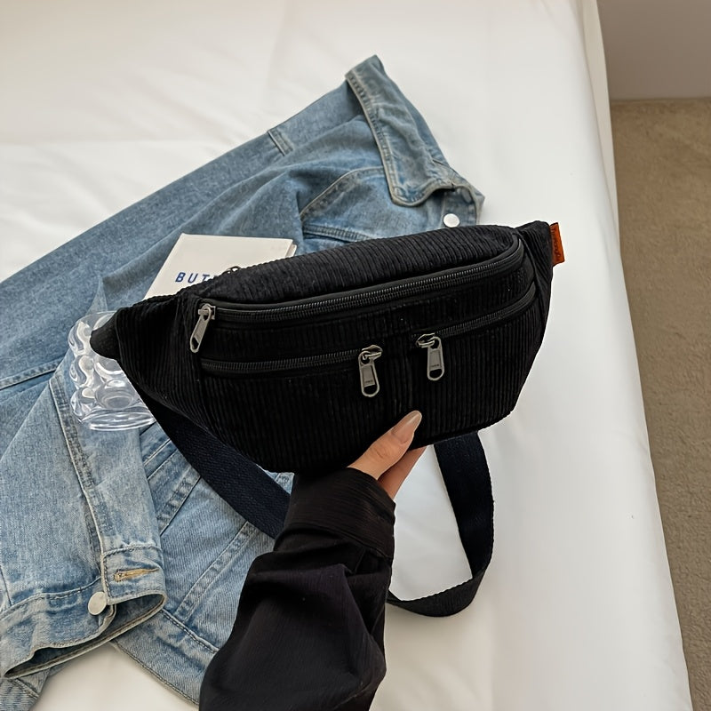 Herren-Gürteltasche & Crossbody-Tasche | Cord & verstellbarer Riemen | Sportlich & funktionell