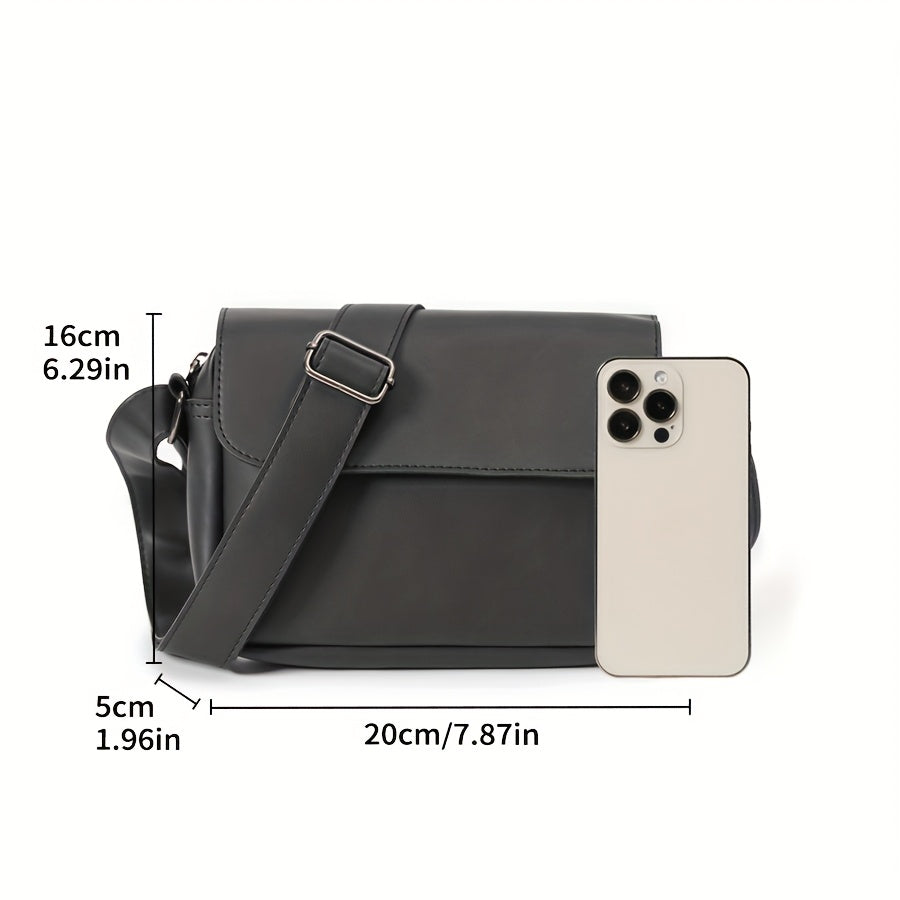 Herren-Umhängetasche | Minimalistisches Crossbody Design | Schwarz & Vielseitig | PU Leder