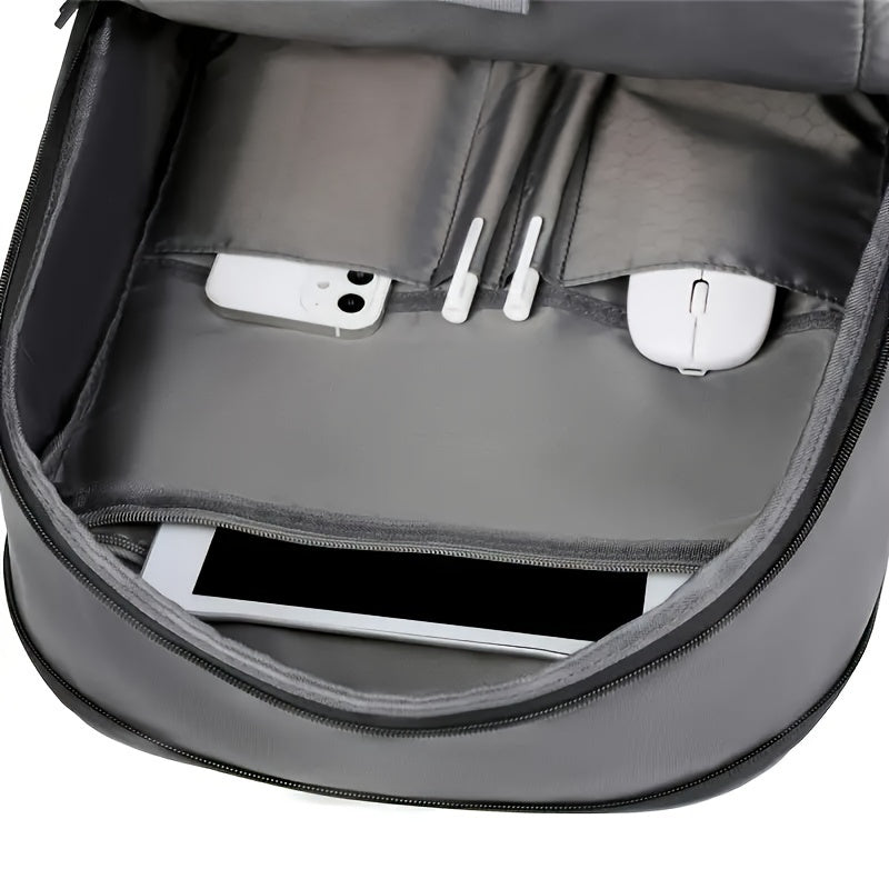 Herrenrucksack | erweiterbar & leicht | mehrere Taschen & Laptop-Fach | Kunstleder