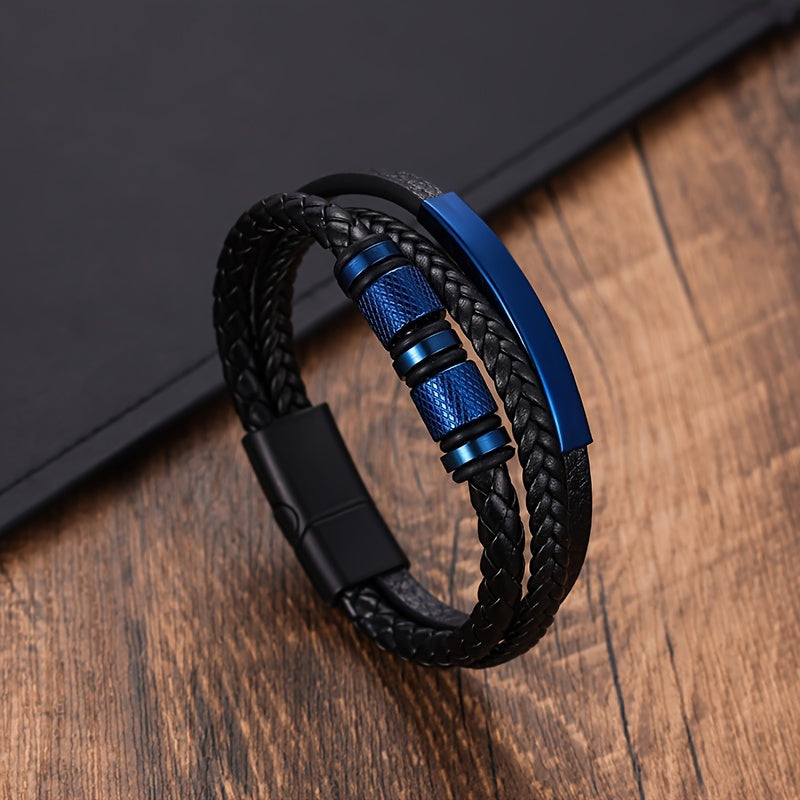 Herrenarmband | Geflochtenes Design | Magnetschließe | Edelstahl