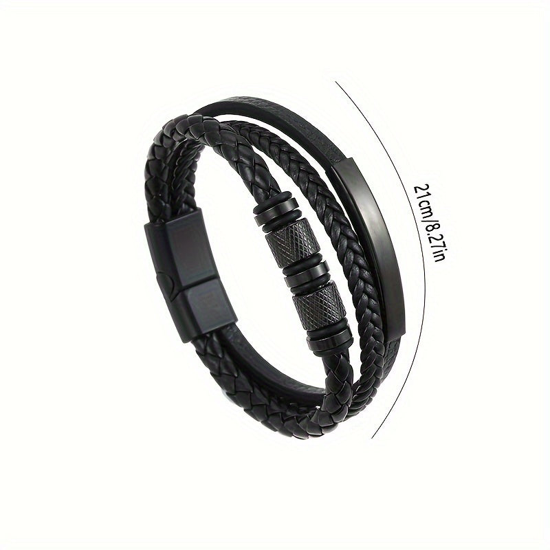 Herrenarmband | Geflochtenes Design | Magnetschließe | Edelstahl