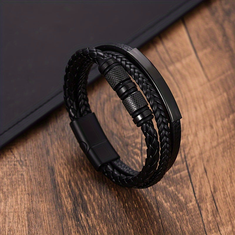 Herrenarmband | Geflochtenes Design | Magnetschließe | Edelstahl