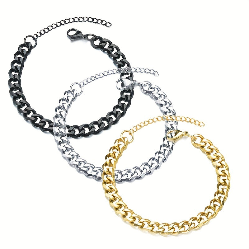 Herrenarmband | Cuban Link | Vergoldeter Edelstahl | Hip Hop Style