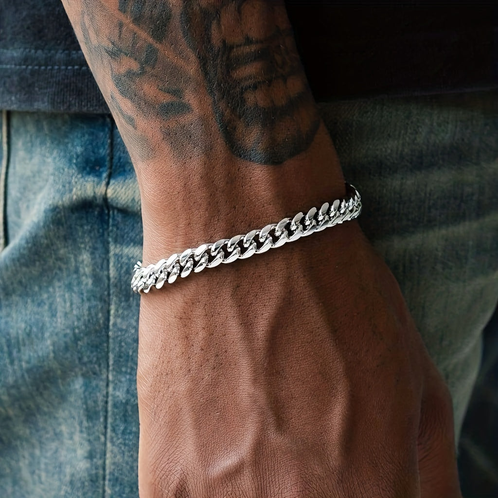 Herrenarmband | Cuban Link | Vergoldeter Edelstahl | Hip Hop Style