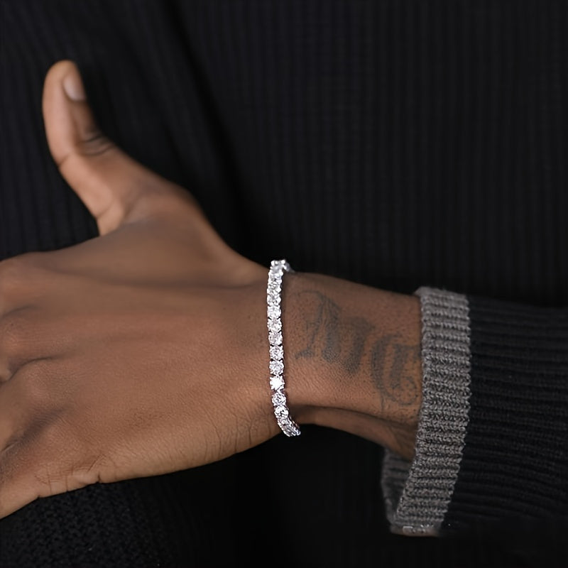 Herrenarmband | Zirkonia Steine | Hip Hop Style | Unisex Legierungsschmuck