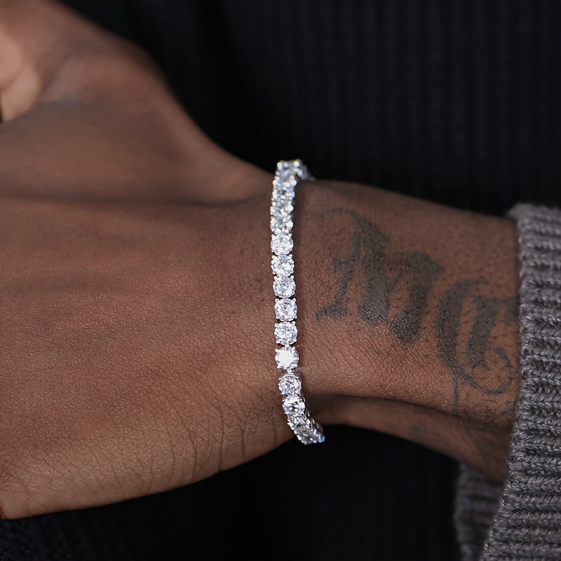Herrenarmband | Zirkonia Steine | Hip Hop Style | Unisex Legierungsschmuck