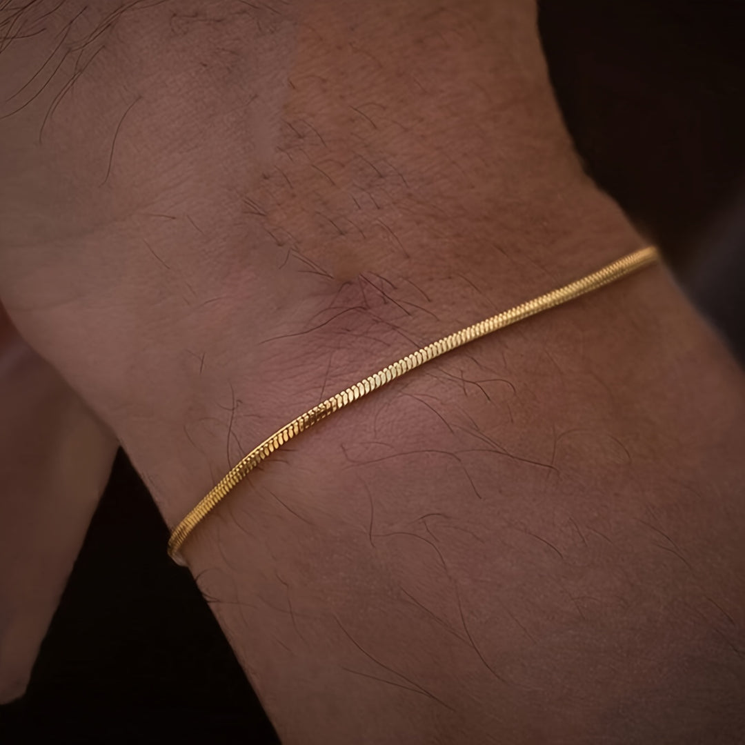 Herrenarmband | Ketten-Design | Edelstahl | Minimalistisch & Hip Hop Style