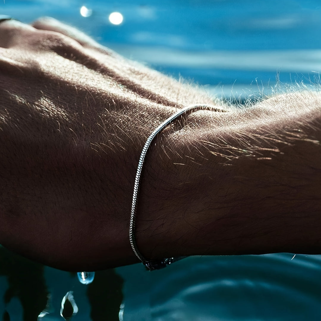 Herrenarmband | Ketten-Design | Edelstahl | Minimalistisch & Hip Hop Style
