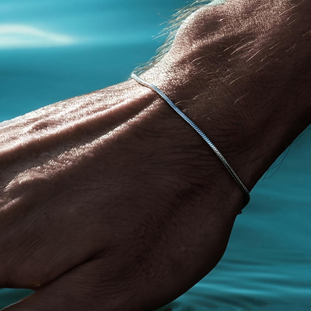 Herrenarmband | Ketten-Design | Edelstahl | Minimalistisch & Hip Hop Style