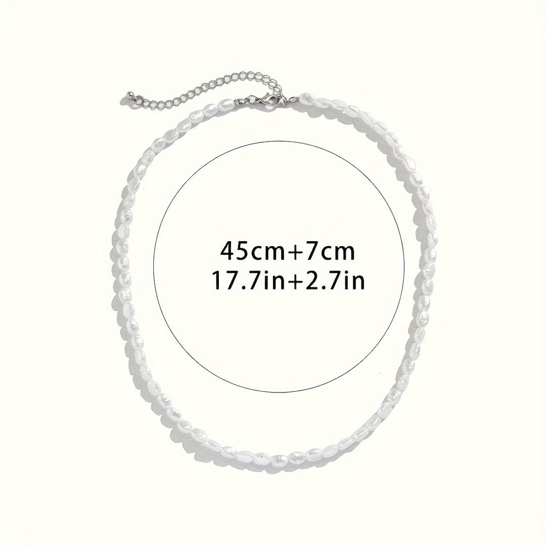 Herren-Halskette | Barockstil | Kunstperlen | Minimalistischer Schmuck