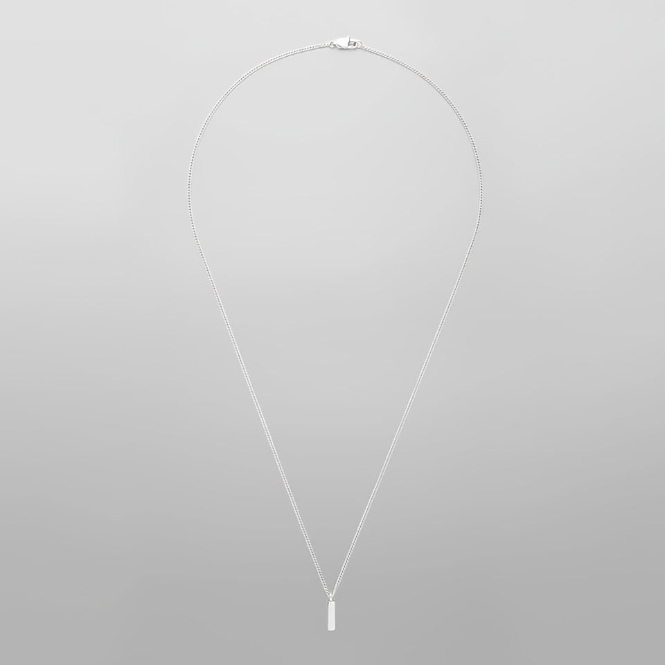 Herrenhalskette | Quadratischer Anhänger | Vergoldet & Edelstahl | Minimalistisch & Luxuriös