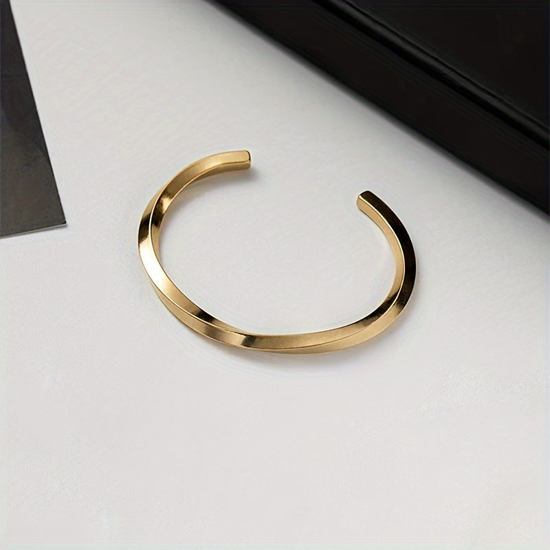 Herren Manschettenarmband | Minimalistisches Design | Edelstahl | Tägliches Accessoire