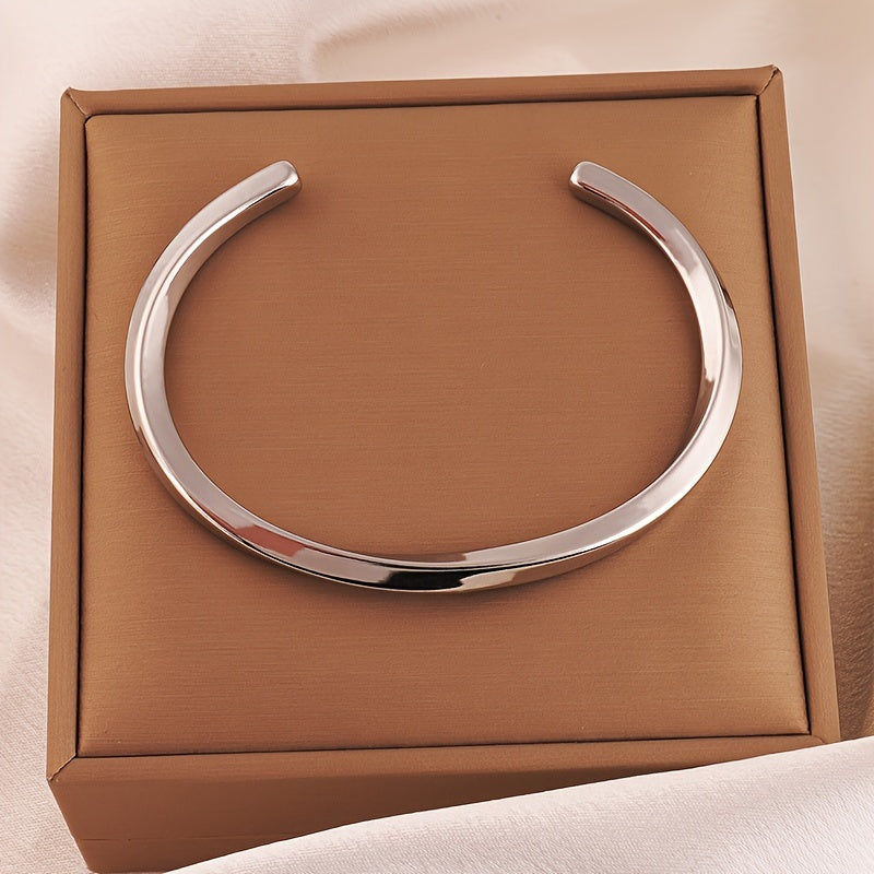 Herren Manschettenarmband | Minimalistisches Design | Edelstahl | Tägliches Accessoire