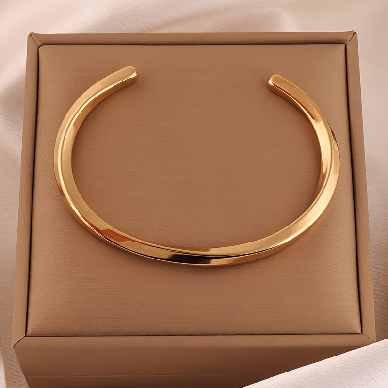 Herren Manschettenarmband | Minimalistisches Design | Edelstahl | Tägliches Accessoire