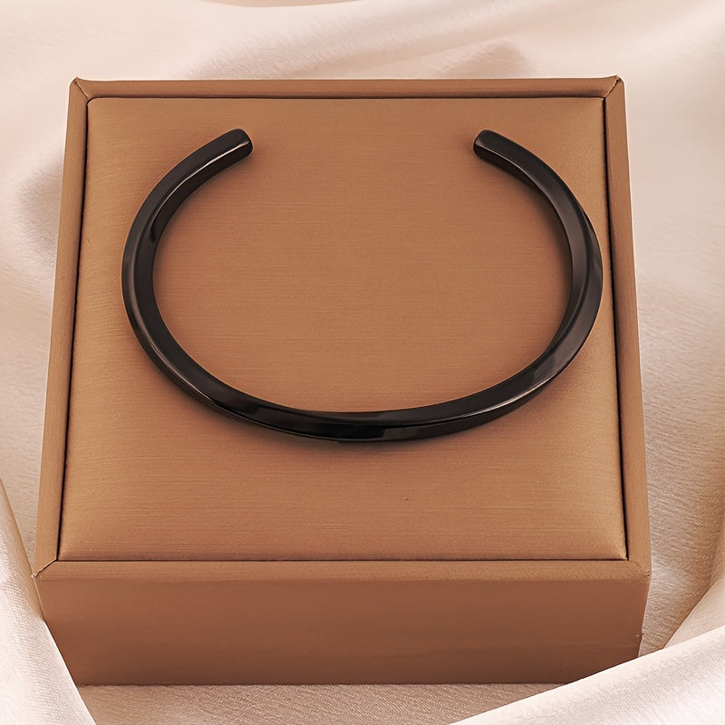 Herren Manschettenarmband | Minimalistisches Design | Edelstahl | Tägliches Accessoire