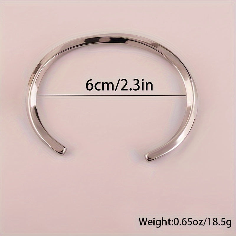 Herren Manschettenarmband | Minimalistisches Design | Edelstahl | Tägliches Accessoire