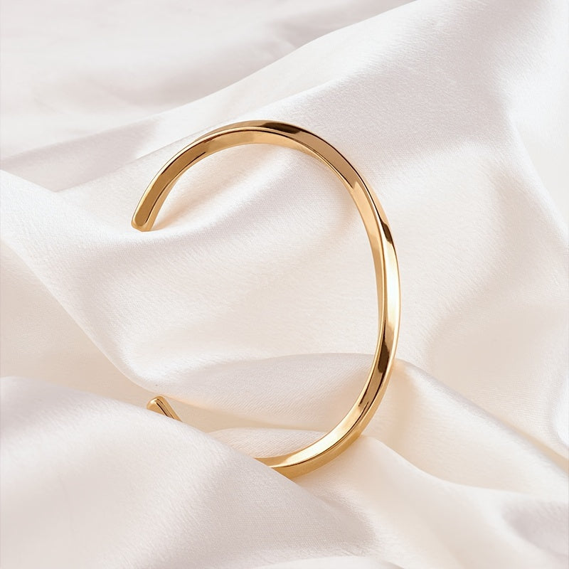 Herren Manschettenarmband | Minimalistisches Design | Edelstahl | Tägliches Accessoire