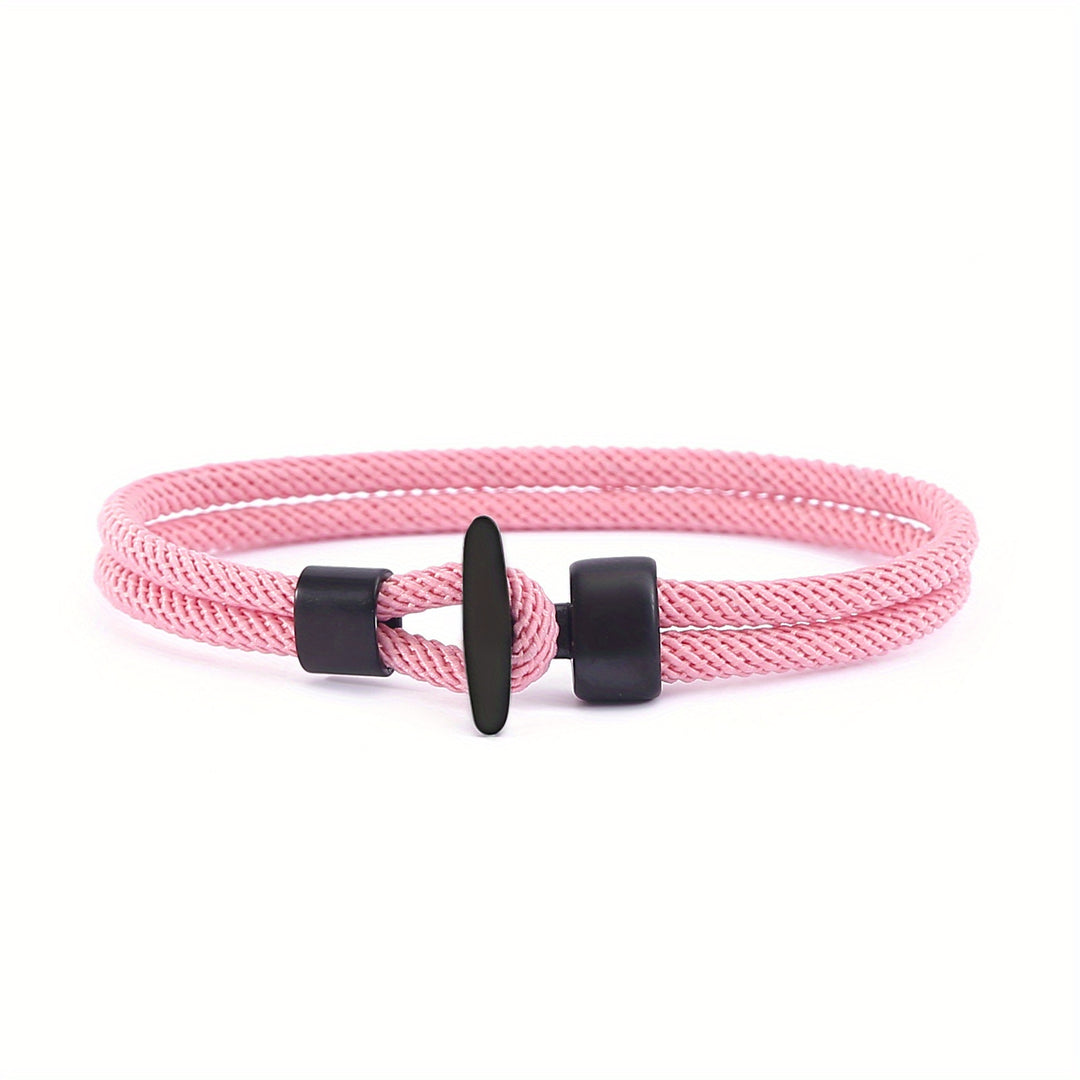 Herrenarmband | Geflochtenes Milanseil | Walfischschwanzschnalle | Boho Nautischer Stil