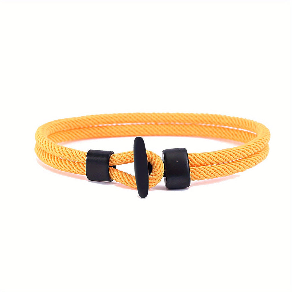 Herrenarmband | Geflochtenes Milanseil | Walfischschwanzschnalle | Boho Nautischer Stil
