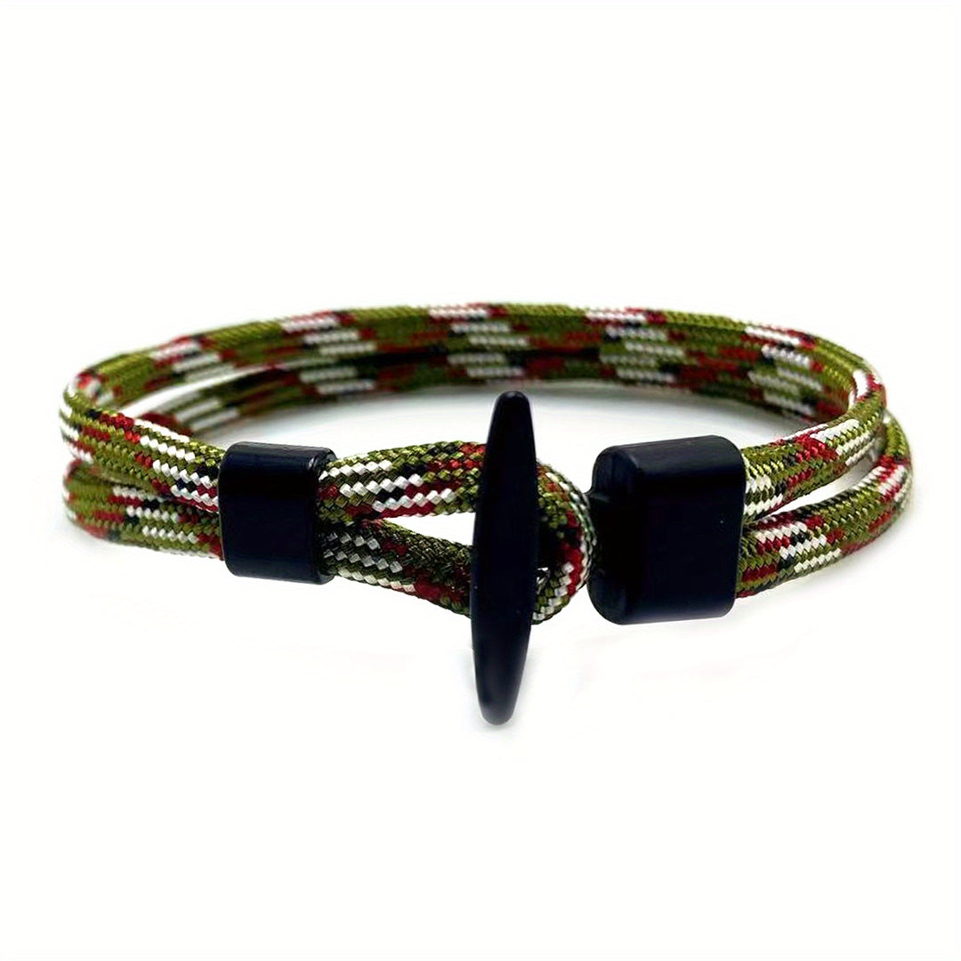Herrenarmband | Geflochtenes Milanseil | Walfischschwanzschnalle | Boho Nautischer Stil