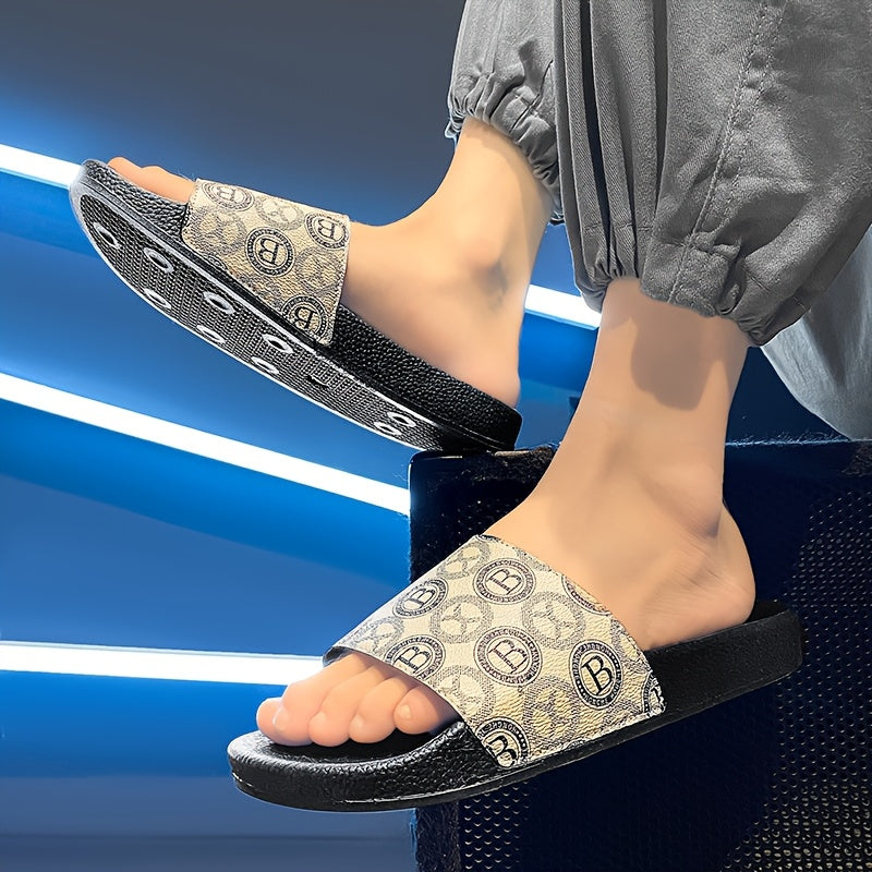 Hausschuhe für Männer | Rutschfeste und strapazierfähige EVA-Sohle | Offene Zehen zum Hineinschlüpfen | Cloud Print Casual Sandals