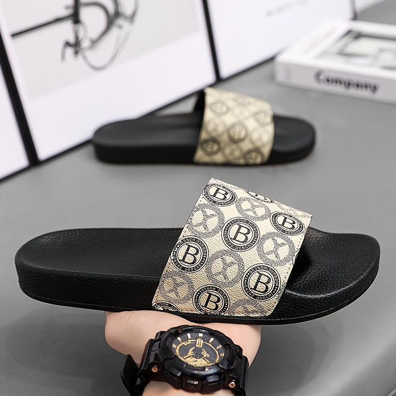 Hausschuhe für Männer | Rutschfeste und strapazierfähige EVA-Sohle | Offene Zehen zum Hineinschlüpfen | Cloud Print Casual Sandals