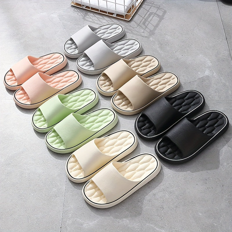 Herren Hausschuhe | Offene Zehe & Atmungsaktiv | Anti-Rutsch EVA | Solide Farbe Slip-On für den Innenbereich