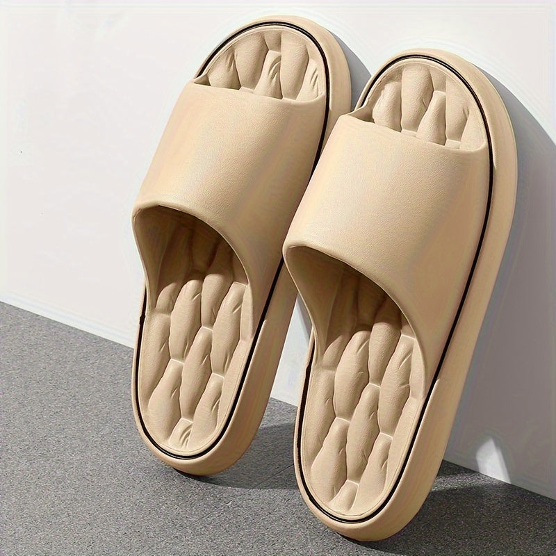 Herren Hausschuhe | Offene Zehe & Atmungsaktiv | Anti-Rutsch EVA | Solide Farbe Slip-On für den Innenbereich