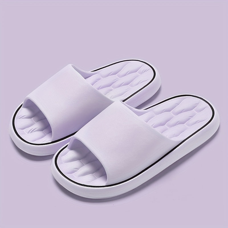 Herren Hausschuhe | Offene Zehe & Atmungsaktiv | Anti-Rutsch EVA | Solide Farbe Slip-On für den Innenbereich