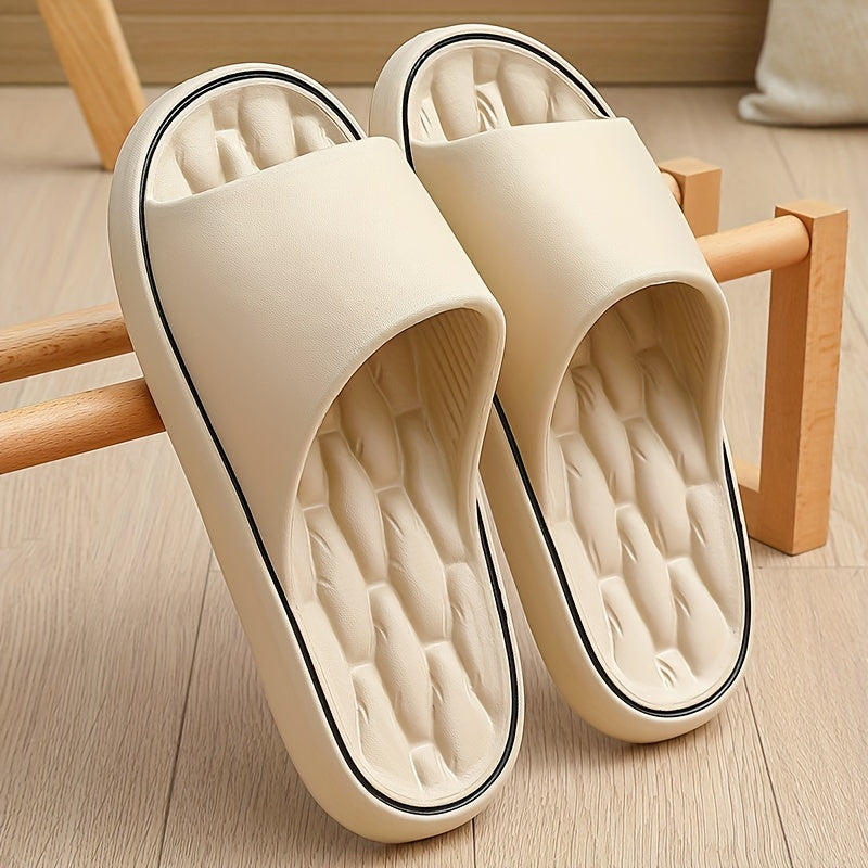 Herren Hausschuhe | Offene Zehe & Atmungsaktiv | Anti-Rutsch EVA | Solide Farbe Slip-On für den Innenbereich