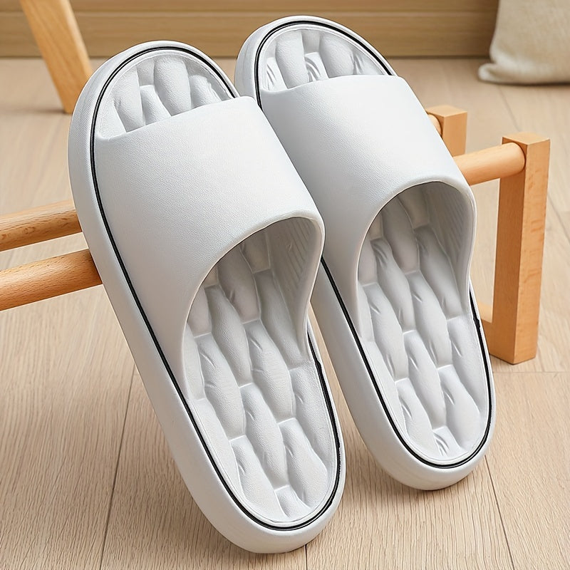 Herren Hausschuhe | Offene Zehe & Atmungsaktiv | Anti-Rutsch EVA | Solide Farbe Slip-On für den Innenbereich