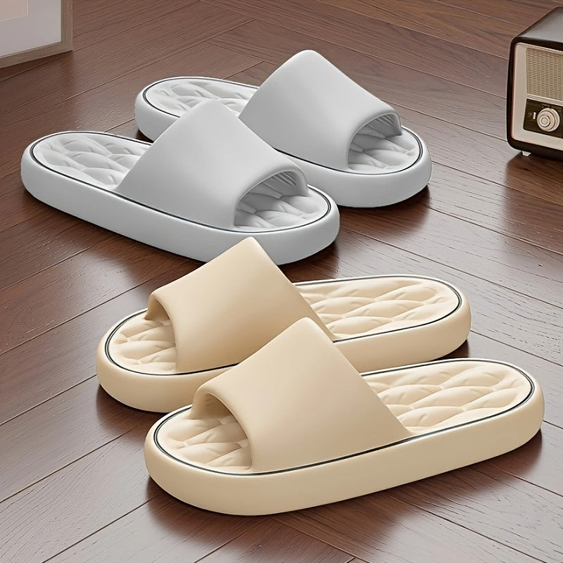Herren Hausschuhe | Offene Zehe & Atmungsaktiv | Anti-Rutsch EVA | Solide Farbe Slip-On für den Innenbereich