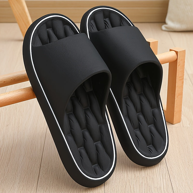Herren Hausschuhe | Offene Zehe & Atmungsaktiv | Anti-Rutsch EVA | Solide Farbe Slip-On für den Innenbereich