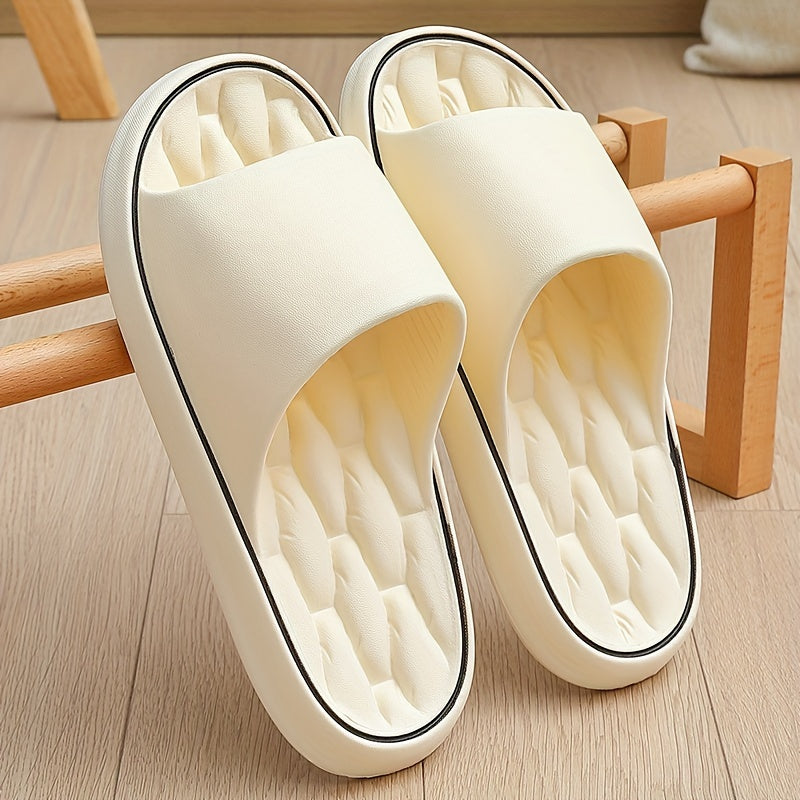 Herren Hausschuhe | Offene Zehe & Atmungsaktiv | Anti-Rutsch EVA | Solide Farbe Slip-On für den Innenbereich