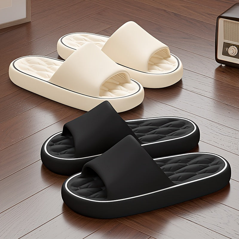 Herren Hausschuhe | Offene Zehe & Atmungsaktiv | Anti-Rutsch EVA | Solide Farbe Slip-On für den Innenbereich