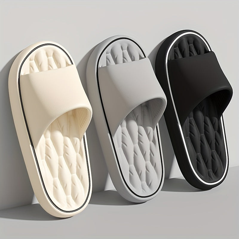Herren Hausschuhe | Offene Zehe & Atmungsaktiv | Anti-Rutsch EVA | Solide Farbe Slip-On für den Innenbereich
