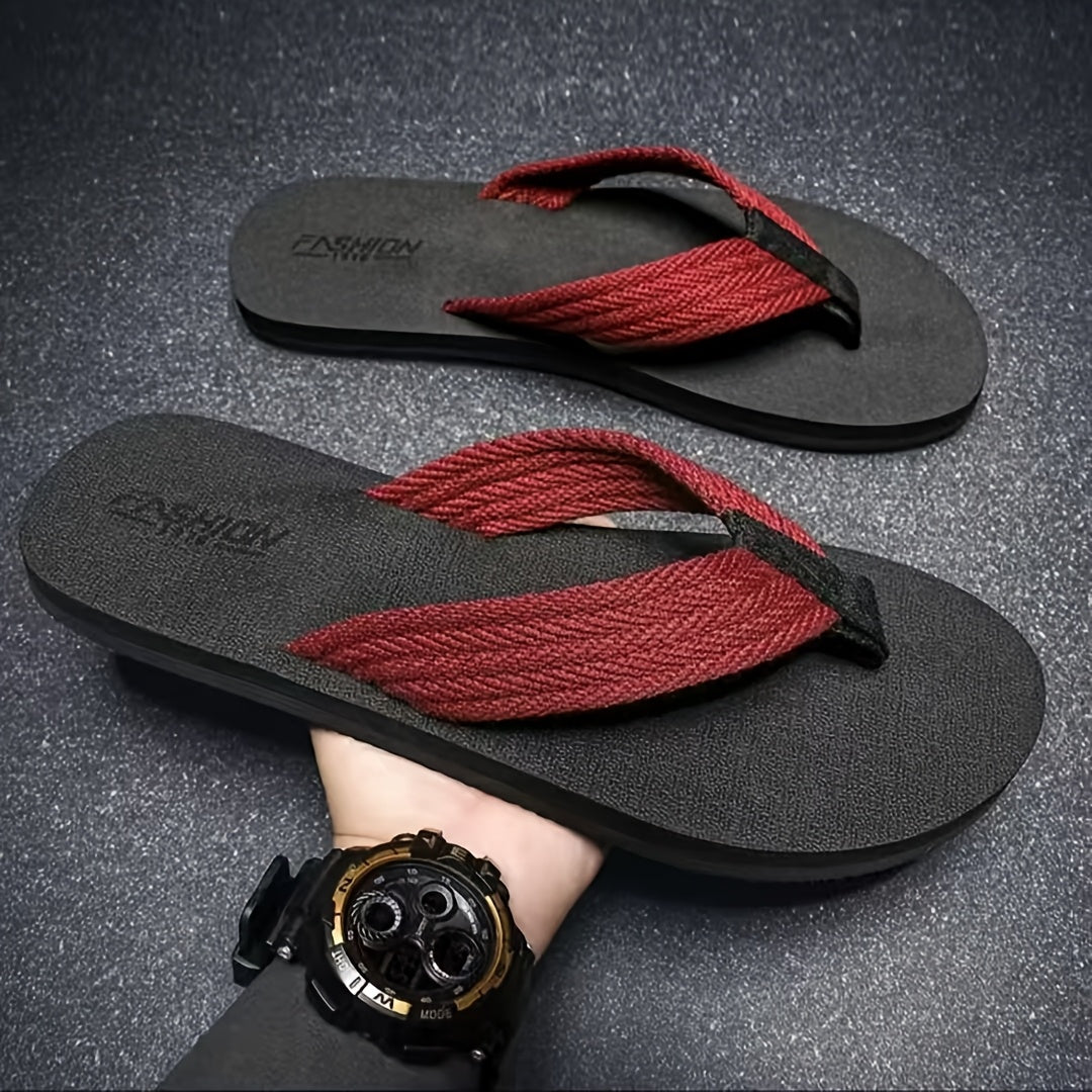 Herren Hausschuhe | Sommer Stil | Slip-On Strand Design | EVA Sohle & Stoff Obermaterial