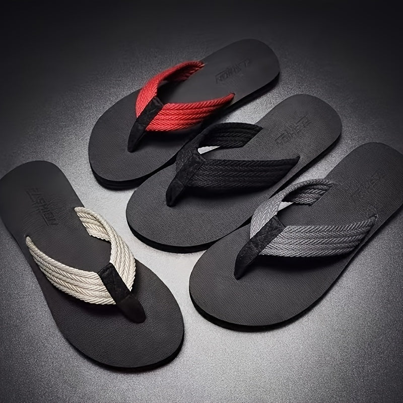 Herren Hausschuhe | Sommer Stil | Slip-On Strand Design | EVA Sohle & Stoff Obermaterial