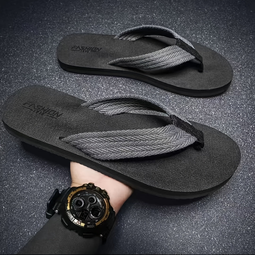 Herren Hausschuhe | Sommer Stil | Slip-On Strand Design | EVA Sohle & Stoff Obermaterial