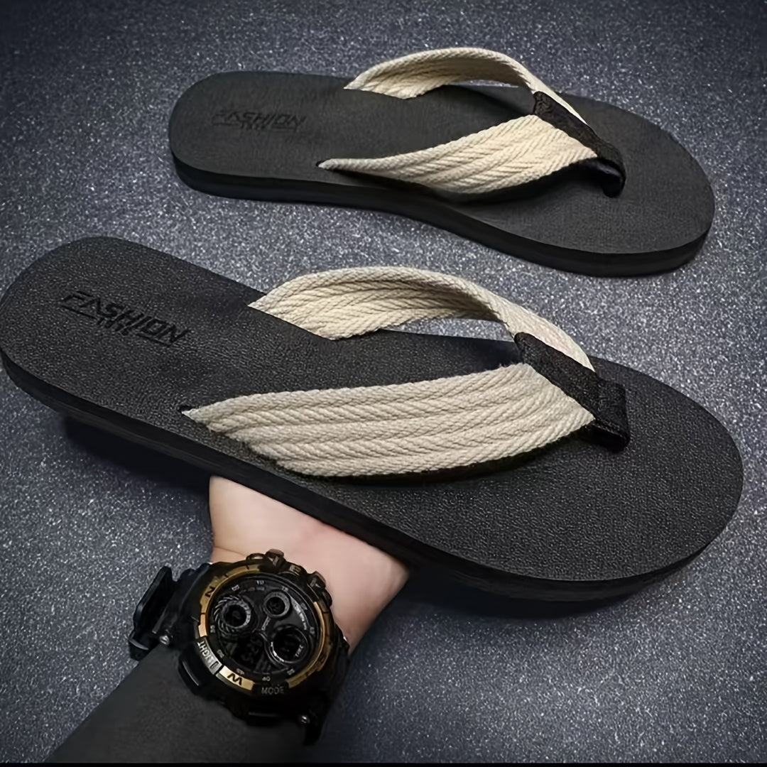 Herren Hausschuhe | Sommer Stil | Slip-On Strand Design | EVA Sohle & Stoff Obermaterial