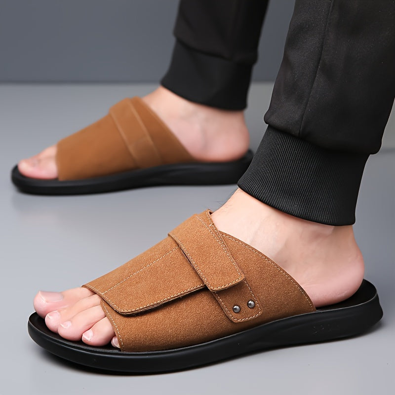 Herrensandalen | Casual Street Style | Kunstleder Slip-On | Rutschfeste EVA-Sohle | Sommer Loafers