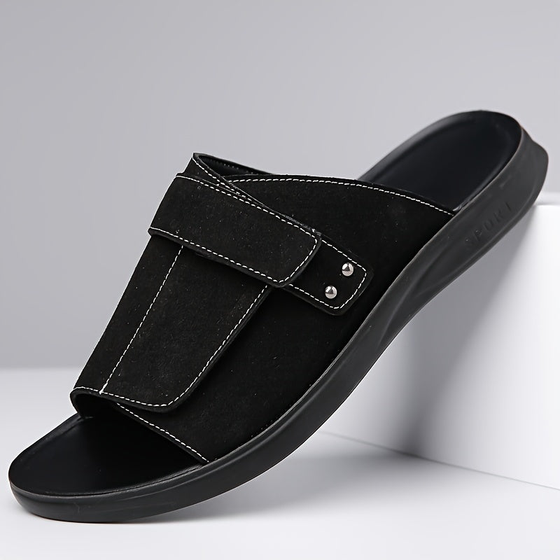Herrensandalen | Casual Street Style | Kunstleder Slip-On | Rutschfeste EVA-Sohle | Sommer Loafers