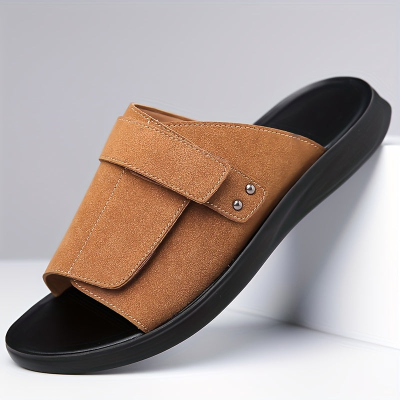 Herrensandalen | Casual Street Style | Kunstleder Slip-On | Rutschfeste EVA-Sohle | Sommer Loafers