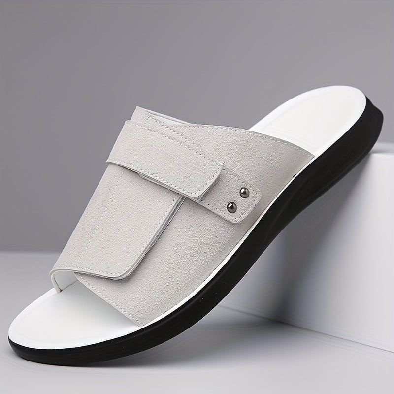 Herrensandalen | Casual Street Style | Kunstleder Slip-On | Rutschfeste EVA-Sohle | Sommer Loafers