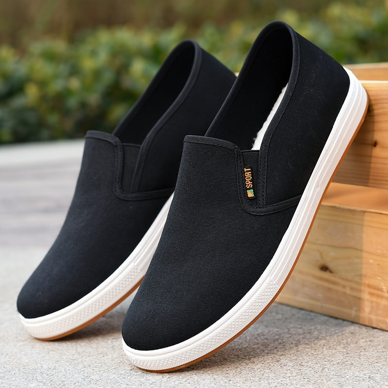 Herren-Sneakers | Blaue Slipper | Elastischer Seitenriemen & Slipper-Sohle | Atmungsaktiv & Bequem