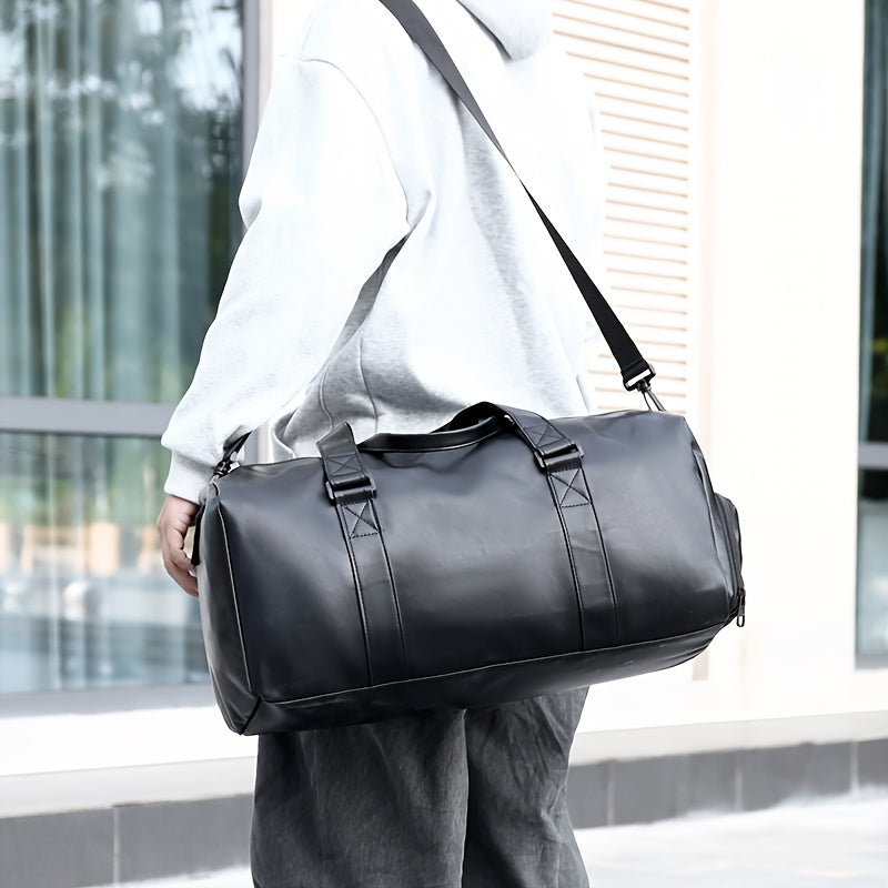 Reisetasche für Männer | Retro-Stil & großes Fassungsvermögen | Teleskopgriff | Für Fitnessstudio & Wochenendtrips