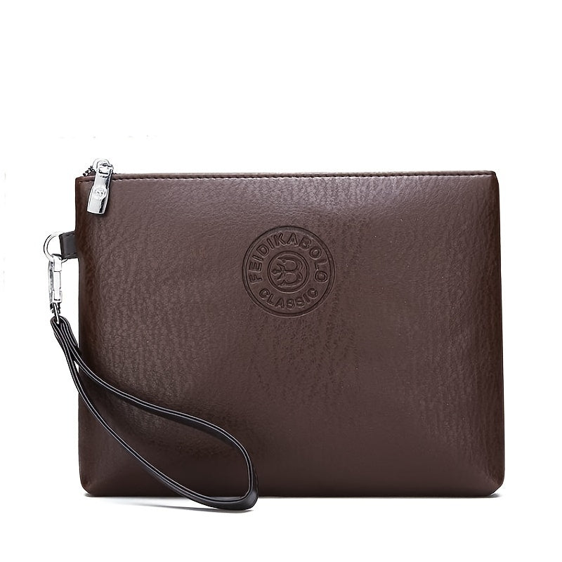 Herrenbrieftasche | Elegant & Business | Weiches PU-Leder | Mit Handschlaufe