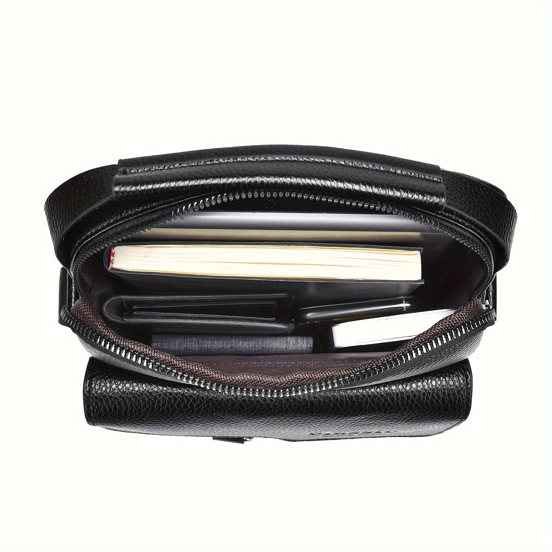 Herren-Umhängetasche | Vintage Messenger Style | Mehrere Fächer | Abnehmbarer Riemen